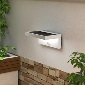 Applique LED Solare Minimal Bianca con Sensore di Movimento Colore Bianco Naturale 4.000K