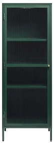 Vetrina in metallo verde Bronco, altezza 160 cm - Unique Furniture