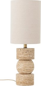 Lampada da tavolo di colore naturale in pietra con paralume in tessuto (altezza totale 53 cm) Marci – Bloomingville