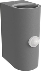 Applique Stondata 2xGU10 con Sensore di Movimento IP65 - Grigia