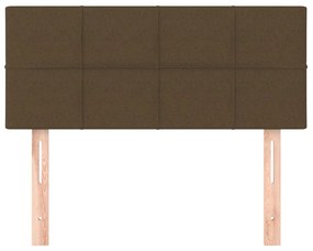 Testiera marrone scuro 80x5x78/88 cm in tessuto