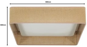 Brilagi-LED Lampada dimmerabile VELVET SQUARE LED/36W/230V Wi-Fi Tuya+telecomando marrone