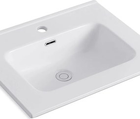 Lavabo incasso 60 cm per mobili in ceramica bianca | Litos-K7060 - KAMALU