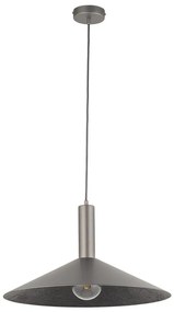 Lampadario a sospensione con filo CAPRI 1xE27/15W/230V diametro 50 cm antracite/grigio