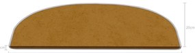 Gradini marrone chiaro in set da 16 pezzi 20x65 cm Plain Color - Vitaus