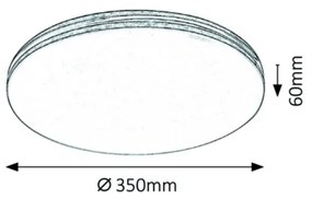 Rabalux 3347 - Plafoniera da soffitto LED OSCAR LED/18W/230V