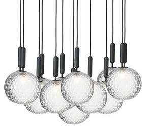 Nuura - Miira 13 Lampadario Large Rock Grey/Optic Clear Nuura