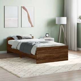 Giroletto Senza Materasso Rovere Marrone 90x190cm İn Truciolato /