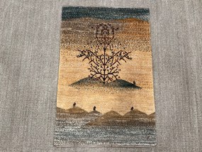 Loribaft Tappeto 60 x 90 Marrone (Iran) Annodato A Mano