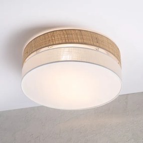 Plafoniera SIRJA BOHO 2xE27/15W/230V Ø 45 cm beige/bianco