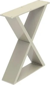 Gamba per mobili a X STEELMI Incrociato in acciaio cromo opaco L 38 x P 8 x H 40 cm