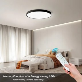 Immax NEO 07250L-Luce LED dimmerabile SEMPLICI 60W/230V Wi-Fi Tuya nero +RC