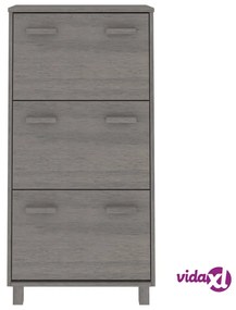 vidaXL Scarpiera HAMAR Grigio Chiaro 59,5x35x117 cm in Legno di Pino