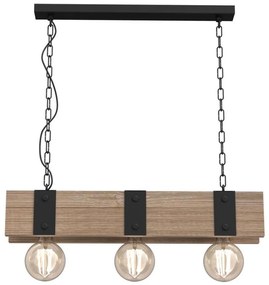 Lampadario a sospensione con catena SODER 3xE27/60W/230V