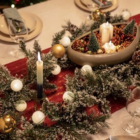 Ghirlanda natalizia bianca e oro 270 cm con LED e timer - Jack