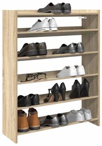 Scarpiera Rovere Sonoma 80x25x100 Cm İn Legno Multistrato /