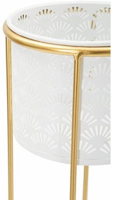 Set di 2 piedistalli per piante in metallo ø 17 cm altezza 46 cm Whity - Mauro Ferretti