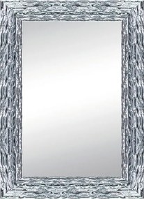 Specchio Teresa rettangolare in legno argento 68 x 88 cm