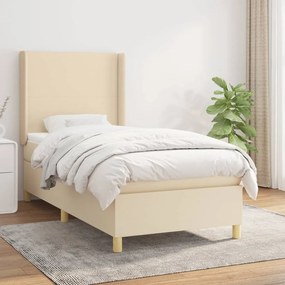 Giroletto A Molle Con Materasso Crema 100x200 Cm İn Tessuto /