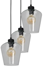 Lampadario su fune SANTIAGO 3xE27/60W/230V limpido