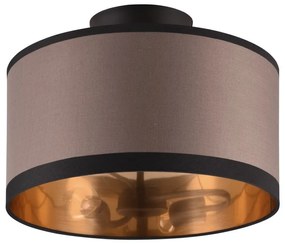 Apparecchio da soffitto nero-marrone ø 30 cm Davos - Trio