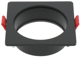 Portafaretto fisso per faretto Cobfix 10W da incasso 83x83mm Nero Quadrato 1 posto M LEDME