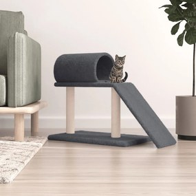 Pali Tiragraffi Gatti Tunnel E Scaletta Grigio Scuro 55,5 Cm /
