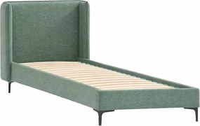Letto singolo imbottito verde con griglia 90x200 cm Basti - Ropez