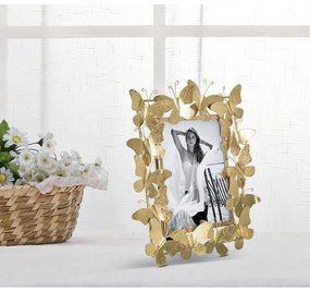Cornice in metallo color oro 28x30,5 cm Butterfly - Mauro Ferretti