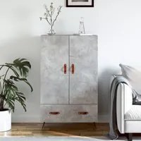 Credenza Grigio Cemento 69,5x31x115 cm in Legno Multistrato 828208