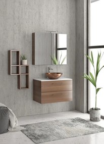 Composizione bagno sospesa con mobile da 80cm | EL-80B - KAMALU