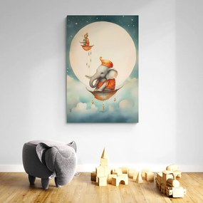 Stampa su tela – Elefante sognante tra le nuvole