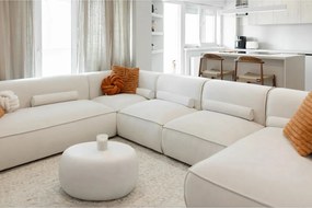 Divano angolare componibile color crema (con penisola a sinistra/a forma di "U") Flex Felix – Miuform