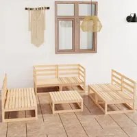 Set Divani da Giardino 7 pz in Legno Massello di Pino 3075414