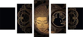 Quadri 5 pezzi – Forza armoniosa del Buddha