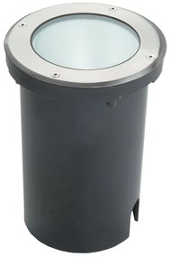 Portafaretto da incasso in alluminio BOSTON E27 argento tondo IP67 INSPIRE