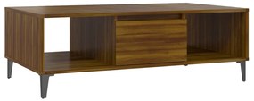 Tavolino da Salotto Rovere Marrone 103,5x60x35cm in Truciolato