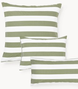 Federa reversibile in cotone a righe Lorena