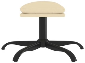 Poggiapiedi crema 60x60x36 cm in tessuto