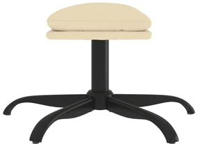 Poggiapiedi crema 60x60x36 cm in tessuto
