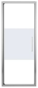 Porta doccia battente Record L 67-71 cm x H 195 cm x SP 6 mm, profilo cromo, vetro smerigliato