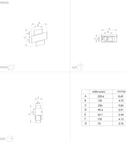 Eglo 900525 - Applique TIMPAROSSA 1xE27/40W/230V bianco