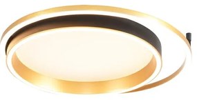 Plafoniera LED garage glamour NADY, dorato Ø 50 cm, luce calda, 4300 lumen