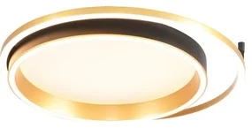Plafoniera LED garage glamour NADY, dorato Ø 50 cm, luce calda, 4300 lumen