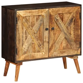 Credenza İn Legno Massello Di Mango 85x30x75 Cm /