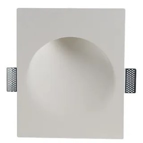 Applique da Incasso in Gesso Pitturabile Rettangolare GU10 Materiale Gesso
