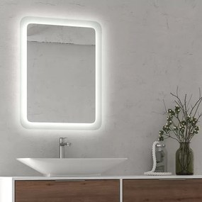 Specchio bagno led 100x60 cm cornice illuminata modello A100 - KAMALU