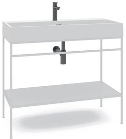 Mobile sottolavabo e lavabo Outline per vasca centrale bianco L 100 x H 89 x P 45.5 cm
