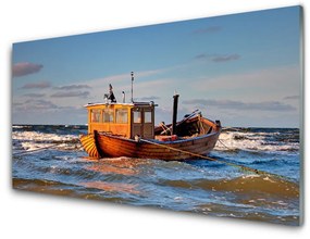 Pannello paraschizzi cucina Paesaggio marino in barca 100x50 cm