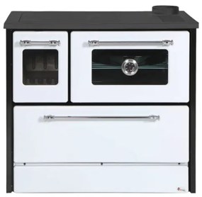 Cucina A Legna Stufa 9 Kw Bianca Beatrice Glass L87xP51xH79 Ecodesign 4 Stelle